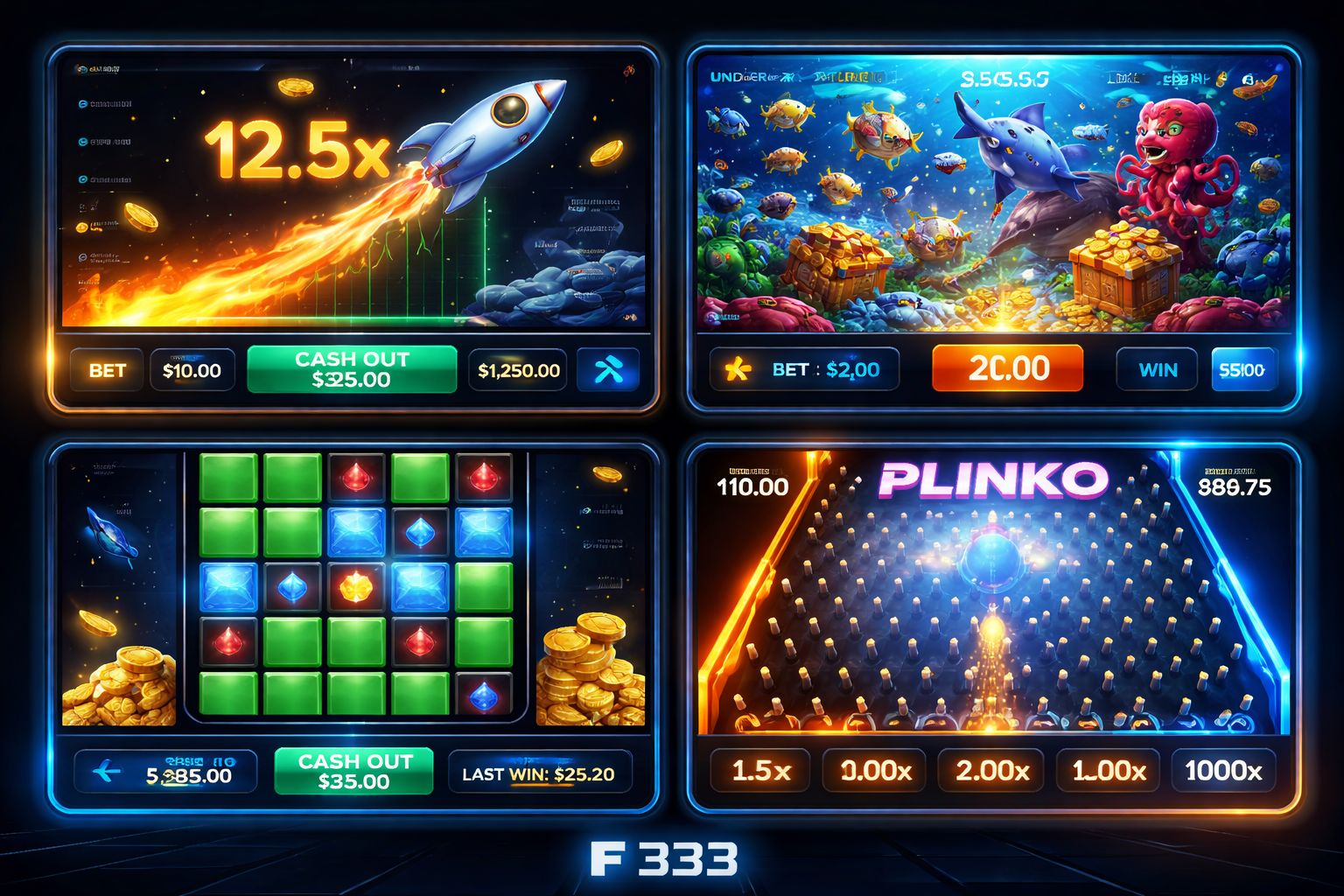 F333 crash game selection